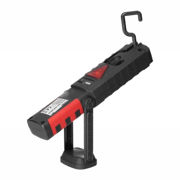 ORNO Linterna LED Recargable, 3W COB + 1W, Bateria 2800mAh, Con Gancho y Funcion Powerbank