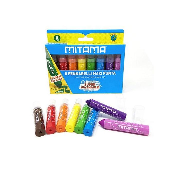 Rotulador Fibra Mitama Maxi Punta Estuche De 8
