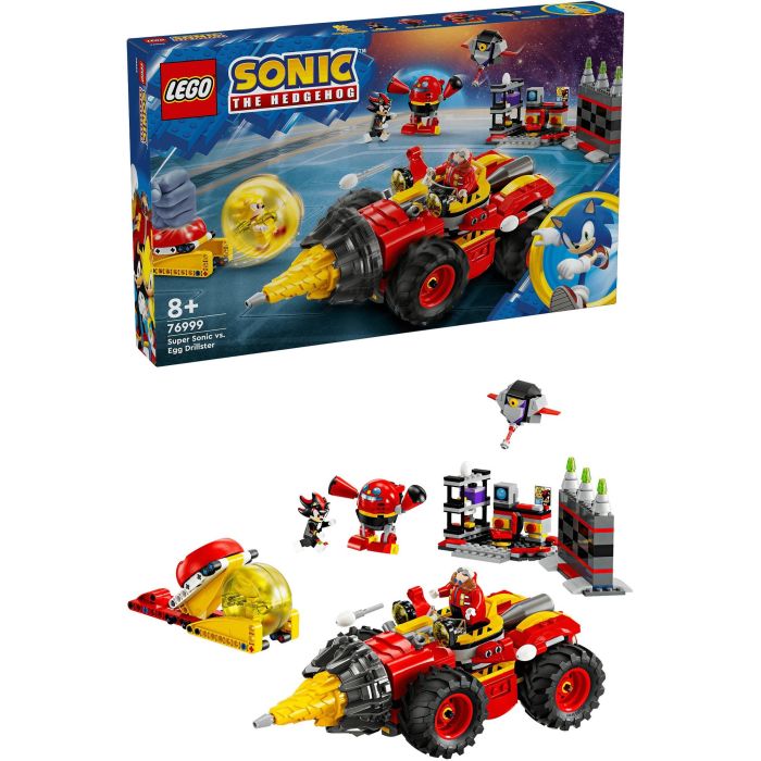 LEGO 76999 Sonic the Hedgehog Super Sonic vs. Egg Drillster, con Shadow y el Dr. Eggman 13