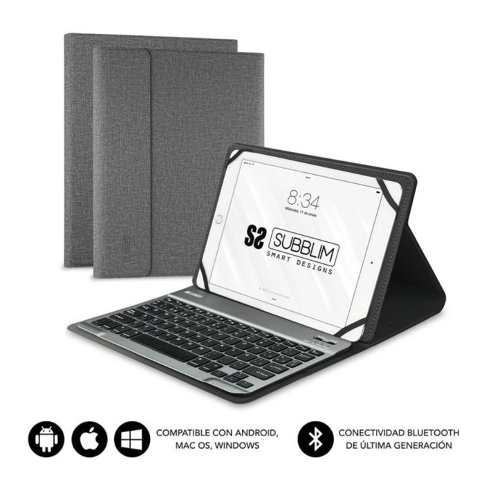 SUBBLIM Funda Tablet KEYTAB PRO BLUETOOTH 10,1" Grey 0 SUBBLIM Funda Tablet KEYTAB PRO BLUETOOTH 10,1" Grey 0