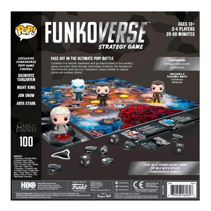 Funko Juego de Mesa Funkoverse Jurassic Park Edición Especial - Incluye 2 Figuras y 4 Escenarios, Estrategia para 2 Jugadores 1
