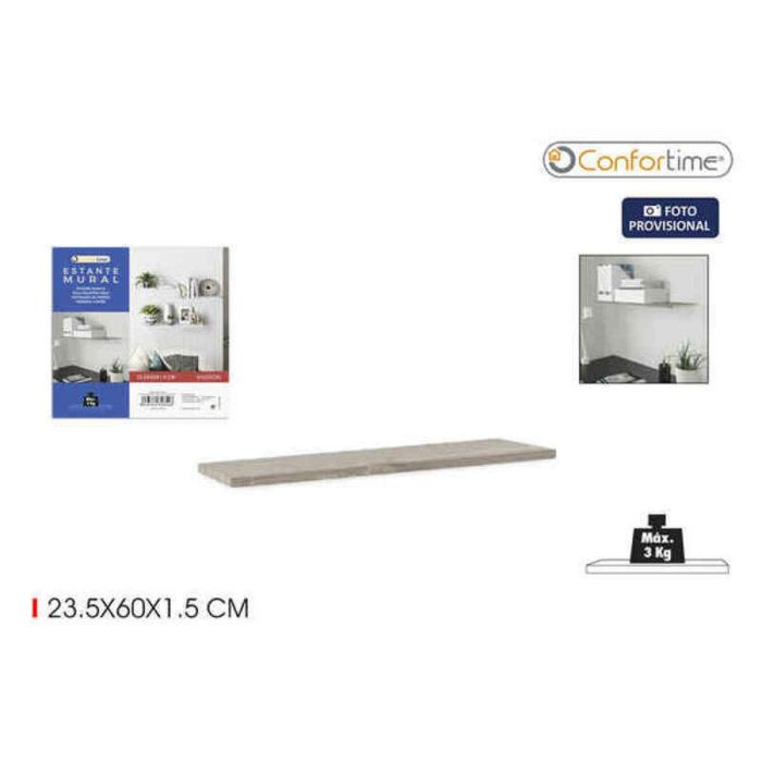Estante Confortime Mural Natural Flotante Madera MDF (23,5 x 60 x 1,5 cm) 1 Estante Confortime Mural Natural Flotante Madera MDF (23,5 x 60 x 1,5 cm) 1