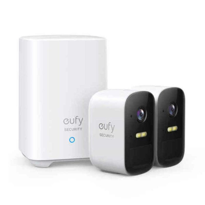 Eufy eufyCam 2C + HomeBase 2 Kit 2 Cámaras Seguridad IP Inalámbrica 1080p HD 180 Días Batería Exterior/Interior IP67