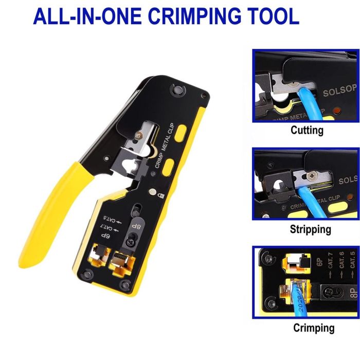 Ewent Crimpadora EW9006 para CAT.5e/6/6A/7 y RJ11/12, Acero Inoxidable, Empuñadura Ergonómica 2 Ewent Crimpadora EW9006 para CAT.5e/6/6A/7 y RJ11/12, Acero Inoxidable, Empuñadura Ergonómica 2