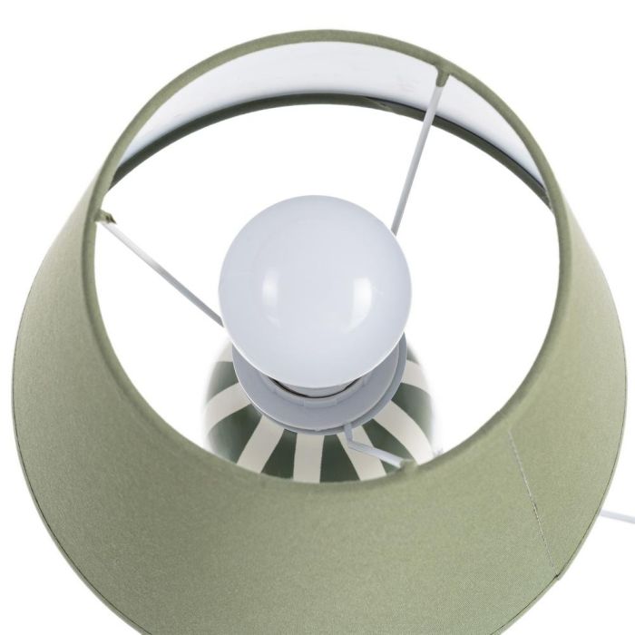 Lámpara Mesa Verde Cerámica-Tejido 22 X 22 X 30 cm