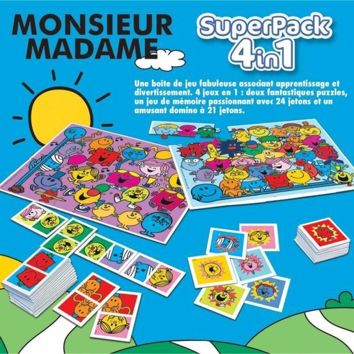 Educa Superpack Monsieur Madame - Conjunto de 2 juegos educativos