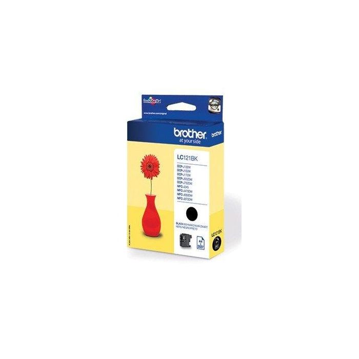 Cartucho Inkjet Brother Lc-121Bkbp Negro Dcp-J132W/J152W/J552Dw/J752Dw, Mfc-J245/J470Dw/J650Dw/J870Dw (300 Pag.)