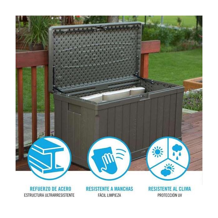 Lifetime Arcón Almacenaje Exterior Marrón 440 Litros 127x64x67 cm 1