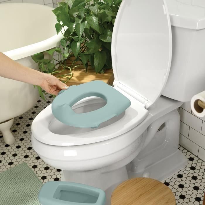 Inodoro infantil INGENUITY Mini con reductor de inodoro incluido, descarga musical y compartimento para toallitas integrado, color verde 5 Inodoro infantil INGENUITY Mini con reductor de inodoro incluido, descarga musical y compartimento para toallitas integrado, color verde 5