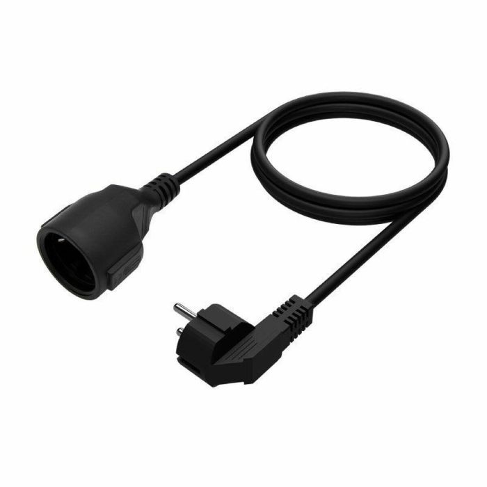 AISENS - CABLE ALARGADOR DE ALIMENTACION SCHUKO, CEE7/M-CEE7/H, NEGRO, 3.0M 1