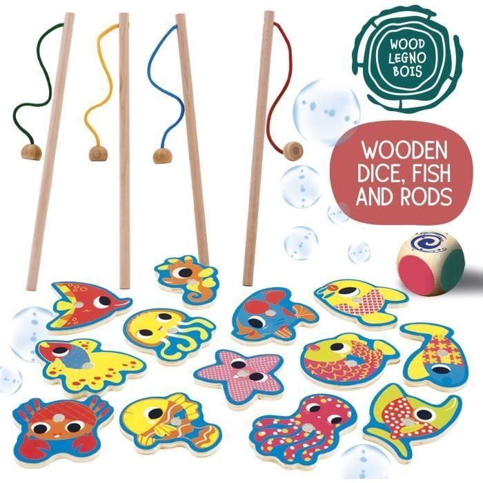 Magnetic Fish Fun - juego de aprendizaje de madera - basado en el método Montessori - LISCIANI 2 Magnetic Fish Fun - juego de aprendizaje de madera - basado en el método Montessori - LISCIANI 2