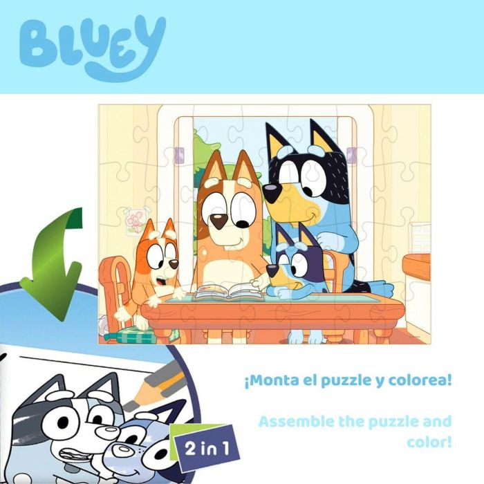 Puzzle Infantil Bluey Doble cara 24 Piezas 50 x 35 cm (12 Unidades) 4 Puzzle Infantil Bluey Doble cara 24 Piezas 50 x 35 cm (12 Unidades) 4