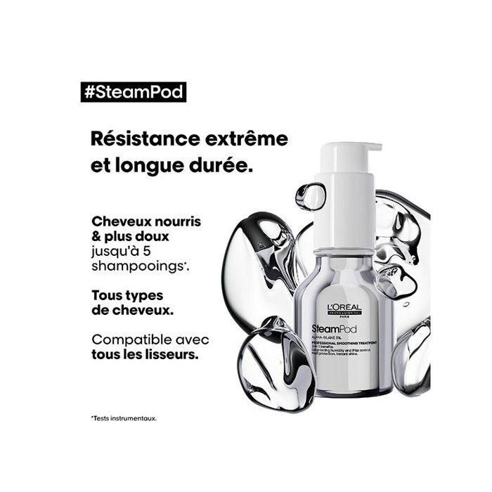 L'Oréal Professionnel Paris STEAMPOD todo en uno: Protector Térmico Capilar 3-EN-1 Antihumedad 72H con Alfa-silano 230°C - 50 ml 1