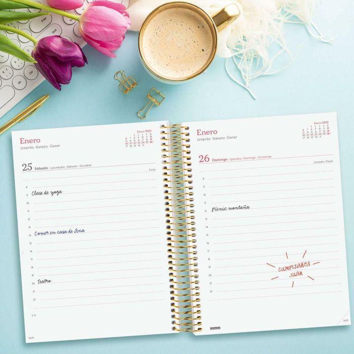 Agenda Finocam DESIGN COLLECTION A5 15,5 x 21,2 cm 2025 Floral 4