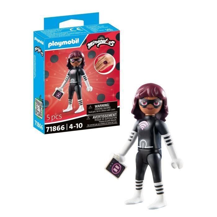 Playmobil 71866 Miraculous Lady Wifi Figura de Acción con Smartphone y Escudo para niños y niñas +4 años 2