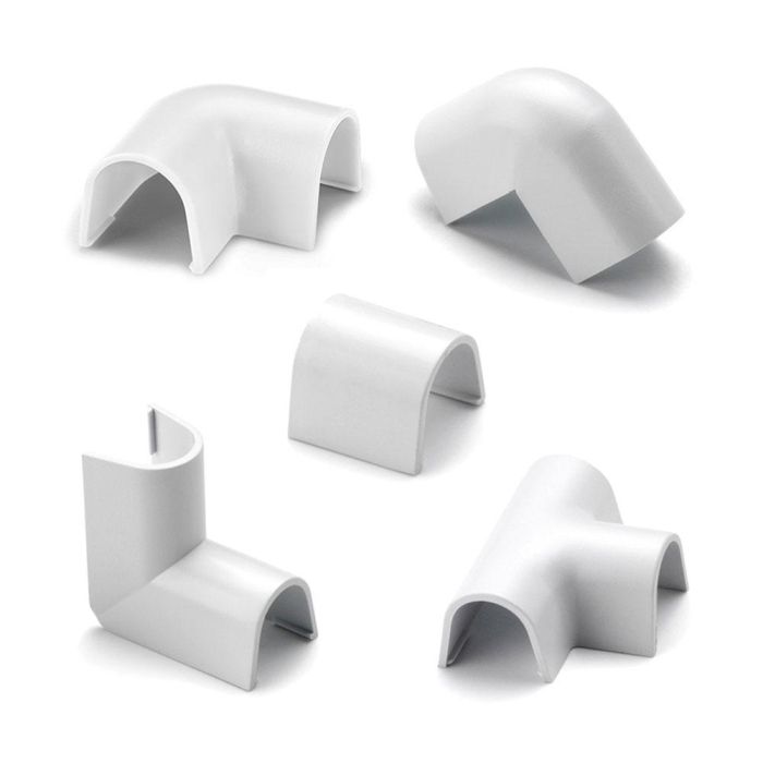 Inofix Enlaces surtidos para cablefix 2201, blanco, blister 10 unidades, fijar y ocultar cable eléctrico