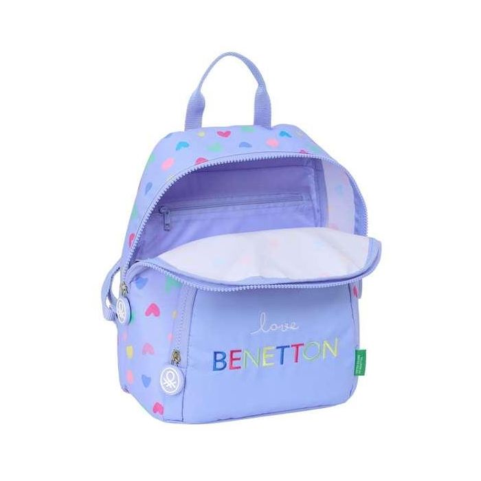 Safta Mini Mochila Benetton Lila 300x250x130 mm 3 Safta Mini Mochila Benetton Lila 300x250x130 mm 3