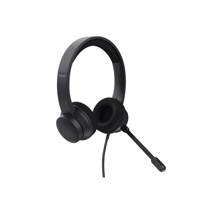 Trust Auriculares Ayda Estéreo con Micrófono, Cancelación de Ruido Ambiental, Cable USB, Negro 1