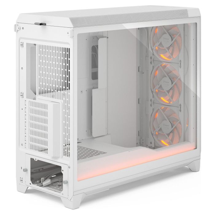 Fractal Design Meshify 3 XL Ambience Pro RGB White TG Light Tint - Caja de PC Blanca con Panel de Vidrio Templado e Iluminación