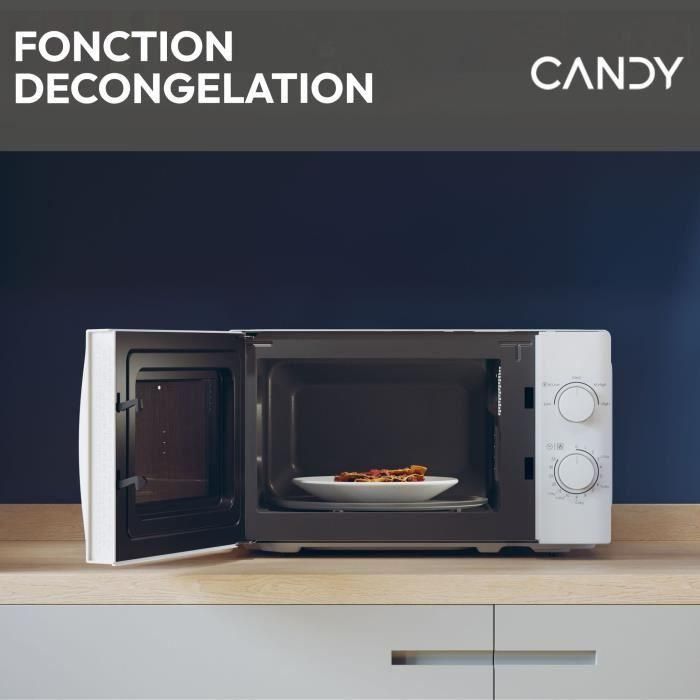 Candy CMW20SMW Microondas Monofunción Idea, 20 Litros, 700W, Control Mecánico, 5 Niveles de Potencia, Blanco 3 Candy CMW20SMW Microondas Monofunción Idea, 20 Litros, 700W, Control Mecánico, 5 Niveles de Potencia, Blanco 3