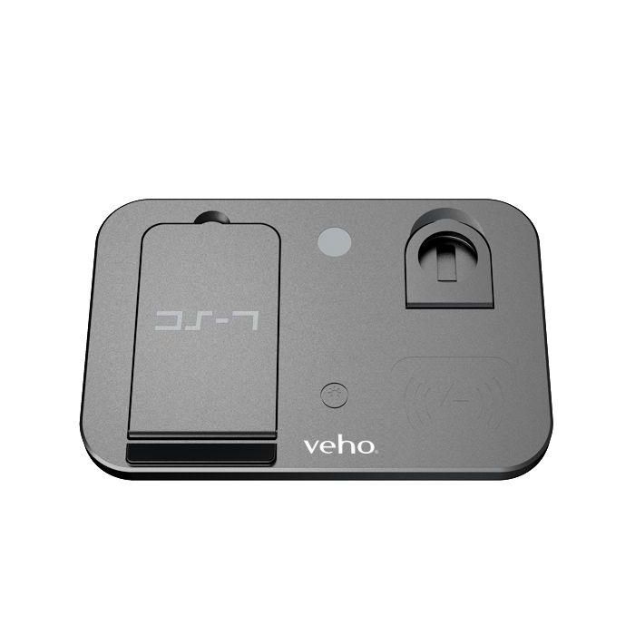 Veho The DS-7 Qi Wireless universal multi-charging station has a compact foldable design. Veho The DS-7 Qi Wireless universal multi-charging station has a compact foldable design.