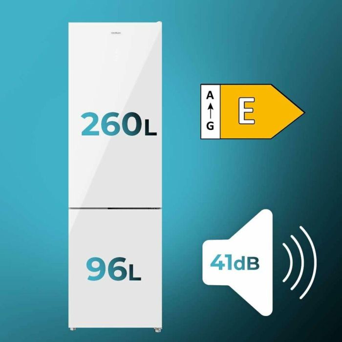 Frigorífico combinado Cecotec Bolero CoolMarket Combi 356 Blanco 8 Frigorífico combinado Cecotec Bolero CoolMarket Combi 356 Blanco 8