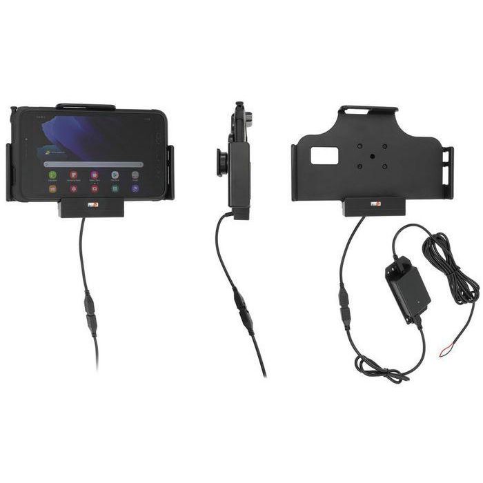 Brodit Soporte Activo de Carga con Giro/Inclinación Negro para Samsung Galaxy Tab Active, Sistema Easy-switching