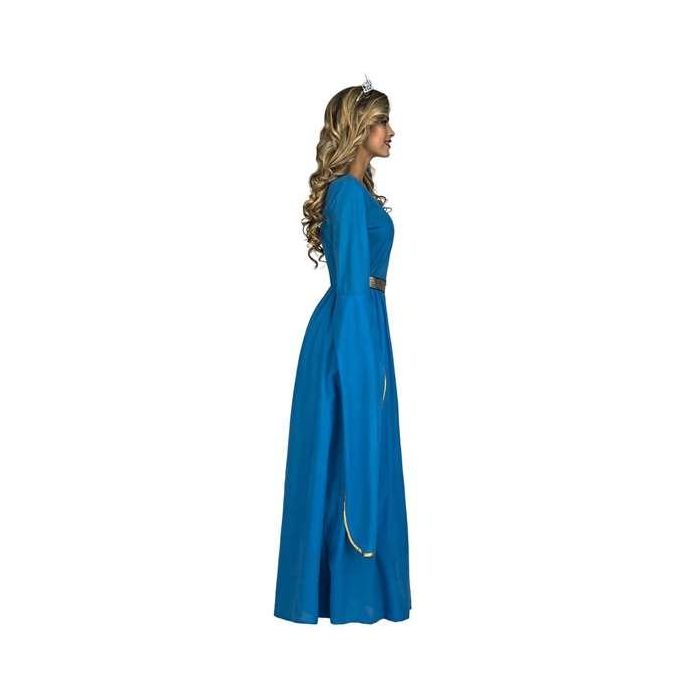 Disfraz princesa medieval azul vestido y diadema talla XL 2 Disfraz princesa medieval azul vestido y diadema talla XL 2