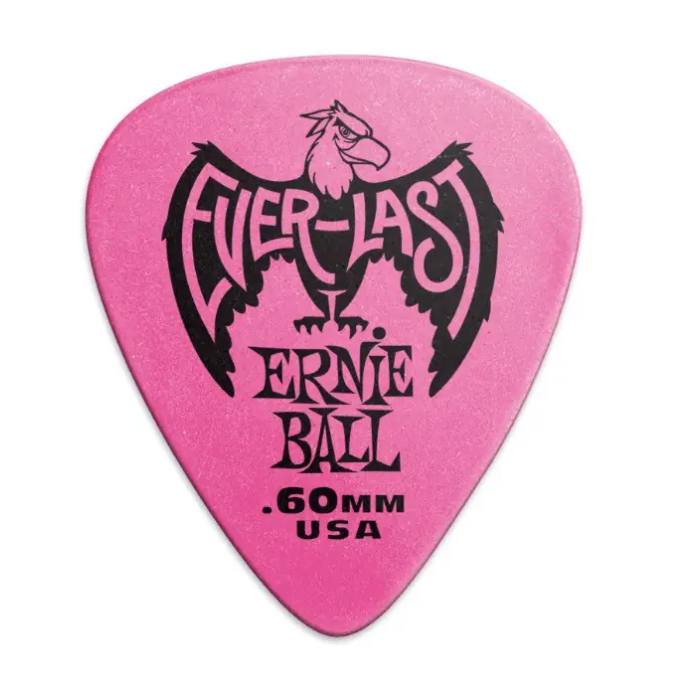 ERNIEBALL Púas 0,60 Mm Everlast Rosa - 12 Unidades Ernie Ball 0