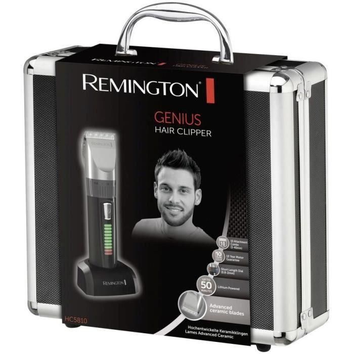 Remington HC5810 Cortadora de cabello profesional con motor potente, cuchillas cerámicas autoafilables, 10 guías, uso con o sin cable 4 Remington HC5810 Cortadora de cabello profesional con motor potente, cuchillas cerámicas autoafilables, 10 guías, uso con o sin cable 4