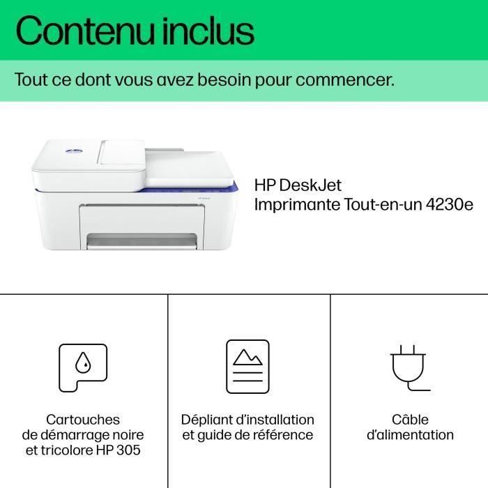 Impresora todo en uno HP Deskjet 4230e de inyección de tinta en color, copia y escaneo: 3 meses de tinta instantánea incluida con HP+ 3 Impresora todo en uno HP Deskjet 4230e de inyección de tinta en color, copia y escaneo: 3 meses de tinta instantánea incluida con HP+ 3