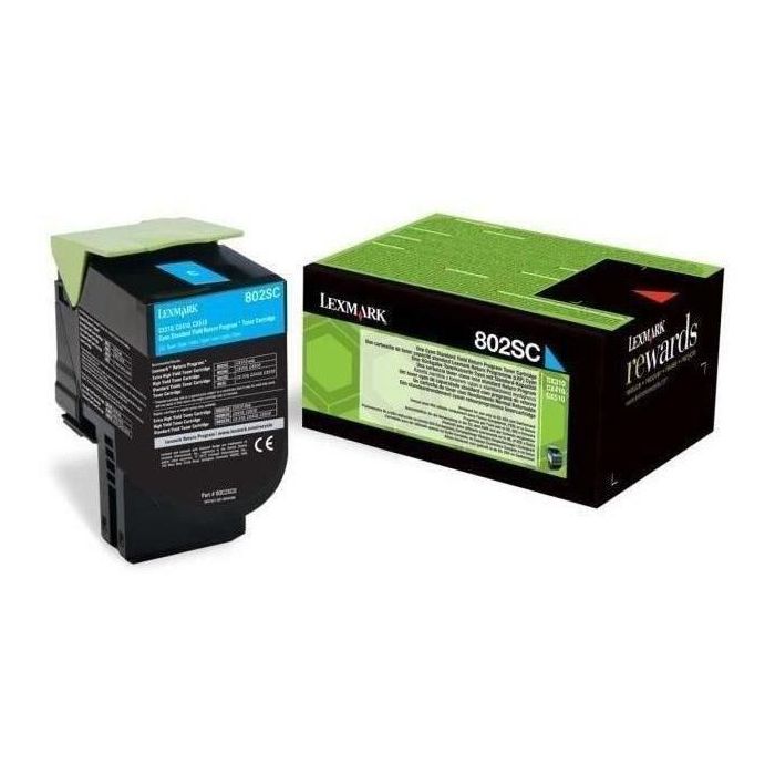 Lexmark Toner 802SC - 80C2SC0 - Cian - 2,000 páginas