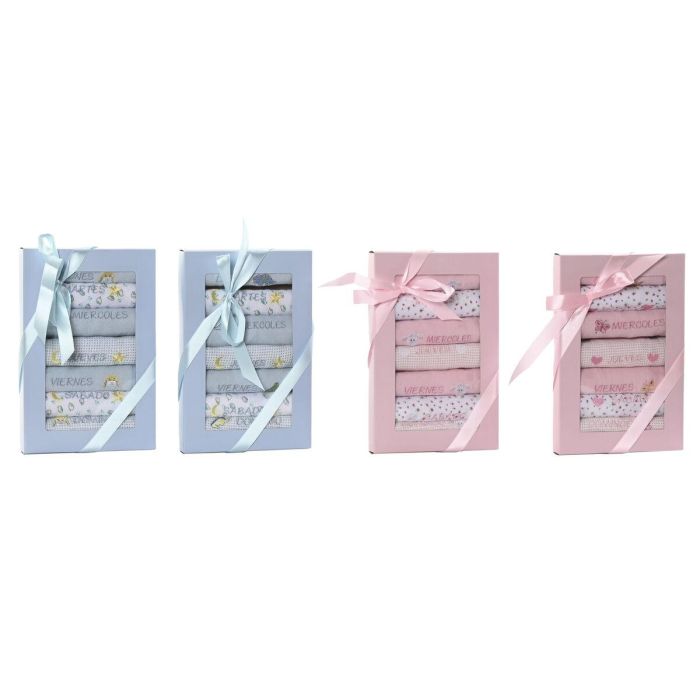 Babero Baby DKD Home Decor Rosa Azul 29 x 3 x 19 cm Set de 7 (4 Unidades) Babero Baby DKD Home Decor Rosa Azul 29 x 3 x 19 cm Set de 7 (4 Unidades)
