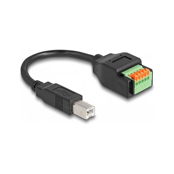 DeLOCK Cable Adaptador USB 2.0 Tipo B Macho a Bloque de Terminales 5 Pines, 15 cm, Negro y Verde 1 DeLOCK Cable Adaptador USB 2.0 Tipo B Macho a Bloque de Terminales 5 Pines, 15 cm, Negro y Verde 1
