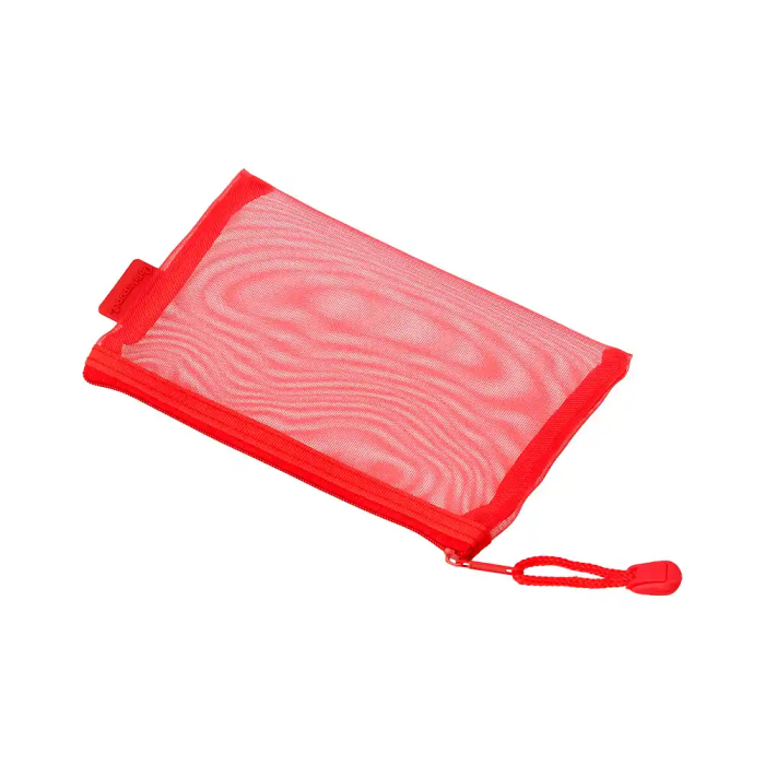 Liderpapel Bolsa Zipper Bag Poliéster Transpirable Multiusos DIN A6 Rojo 3