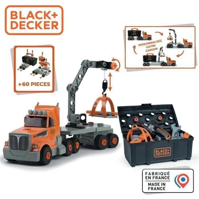 Smoby SMO3032163609414 - Black+Decker Camión DIY + Destornillador de Juguete para Niños a partir de 3 años 1 Smoby SMO3032163609414 - Black+Decker Camión DIY + Destornillador de Juguete para Niños a partir de 3 años 1
