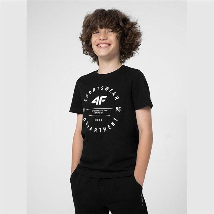 Camiseta de Manga Corta Infantil 4F Negro 1