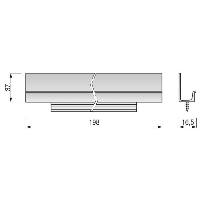 Tirador Para Embutir Jey Efecto Inox Largo Long. 197Mm. Viefe 1 Tirador Para Embutir Jey Efecto Inox Largo Long. 197Mm. Viefe 1