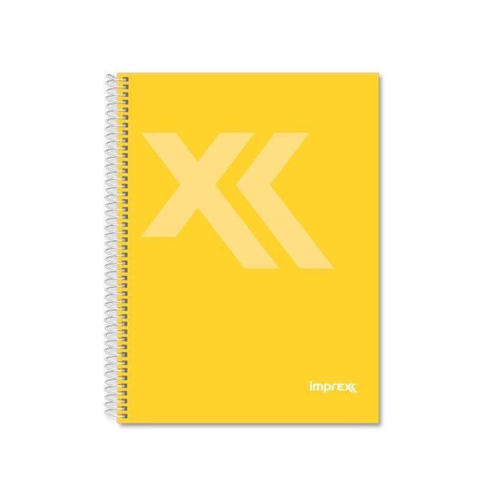 IMPREX Cuaderno Espiral Tapa Forrada A5 80H 90gr 4x4 Amarillo (Set de 4) (Set de 4)