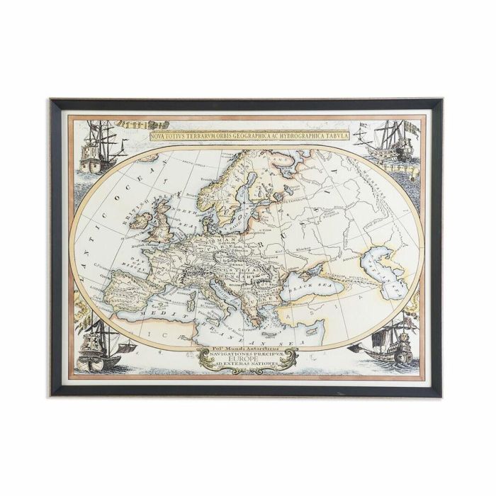 Cuadro DKD Home Decor Negro Beige Cristal Poliestireno Mapamundi Neoclásico 83,5 x 3 x 63,5 cm Cuadro DKD Home Decor Negro Beige Cristal Poliestireno Mapamundi Neoclásico 83,5 x 3 x 63,5 cm