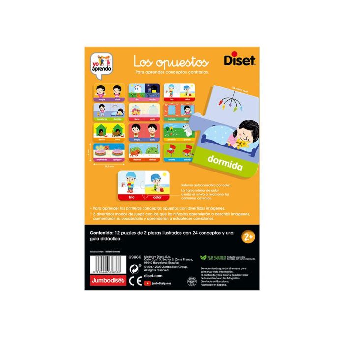 Diset Juego Educativo Yo Aprendo Los Opuestos 63866 para Niños +2 Años 3 Diset Juego Educativo Yo Aprendo Los Opuestos 63866 para Niños +2 Años 3