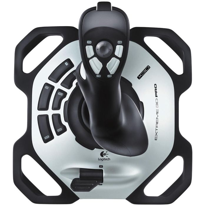 Logitech Extreme 3D Pro S Joystick de 12 Botones USB, Manija Giratoria para Control de Alta Precisión, PC y Mac