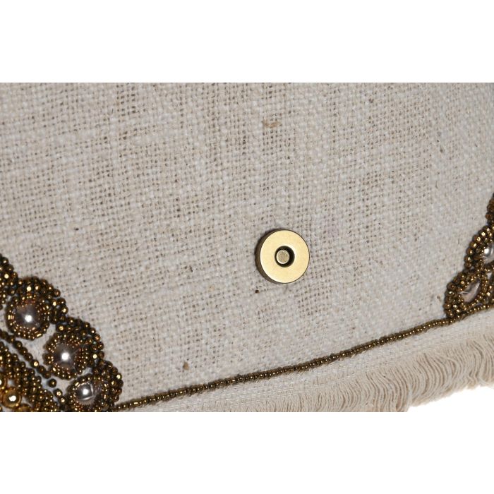 DKD Home Decor Bolso Mediterraneo Yute Blanco Beige 4 x 25 x 33 cm (4 Unidades) 3 DKD Home Decor Bolso Mediterraneo Yute Blanco Beige 4 x 25 x 33 cm (4 Unidades) 3