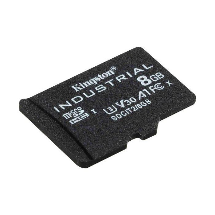 Kingston Tarjeta Memoria microSDHC 8GB Industrial -40°C a 85°C, 100 MB/s, Clase 10, UHS-I U3, V30, A1 para IoT/Video HD 1