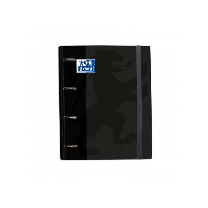 Oxford Carpeta Anillas Classic Europeanbinder C-Recambio 100H A4+ T-Extradura Negro 4x35 mm
