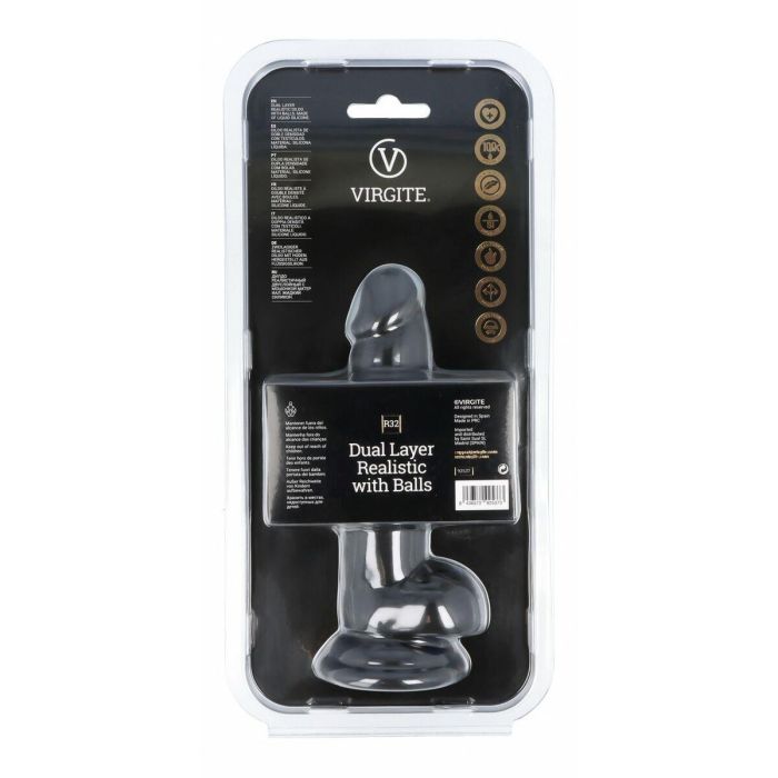 Consolador Realista Virgite R32 Negro 17 cm 4 Consolador Realista Virgite R32 Negro 17 cm 4