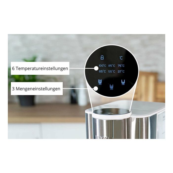 UNOLD Ava Express 18610 - Hervidor de Agua Eléctrico, 2.5 Litros, 2600 W, Acero Inoxidable y Plástico, 6 Ajustes de Temperatura, Indicador de Nivel, Plata y Blanco 5 UNOLD Ava Express 18610 - Hervidor de Agua Eléctrico, 2.5 Litros, 2600 W, Acero Inoxidable y Plástico, 6 Ajustes de Temperatura, Indicador de Nivel, Plata y Blanco 5