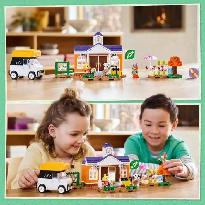 Lego Animal Crossing 77052 Kéké en la Plaza Juguete para Construir con Cafetería 4