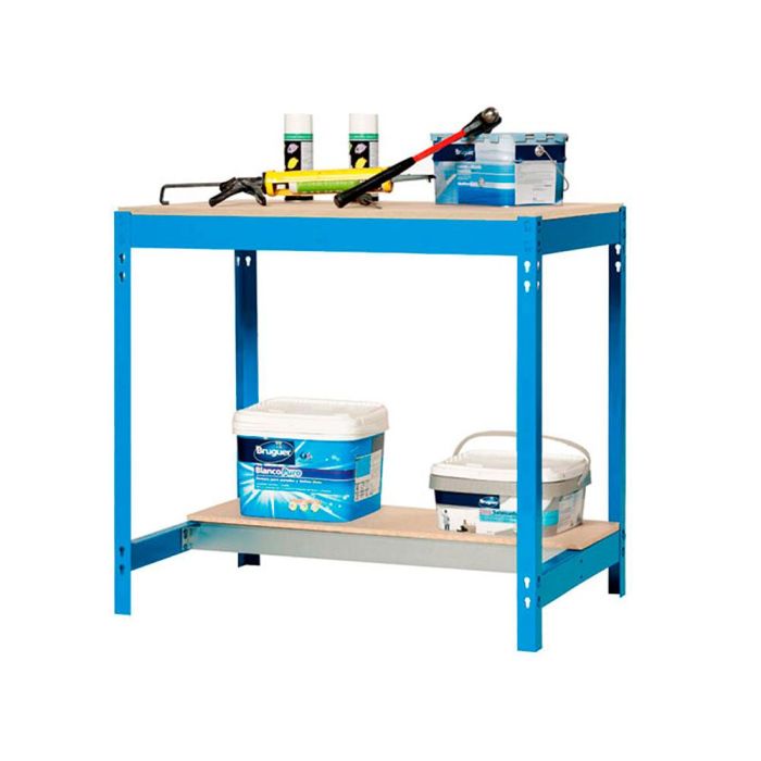 Simon Rack Banco de trabajo Simonwork BT0 900 x 600 mm Metal/Madera Azul Capacidad 400 kg Calidad Europea 1