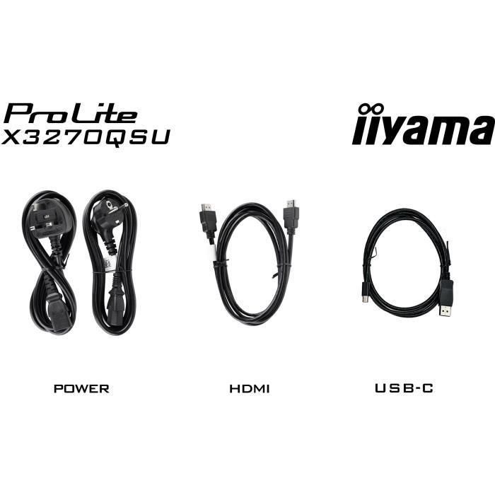 Monitor para PC - IIYAMA - X3270QSU-B1 - 31.5 QHD - IPS - 100 Hz - 3 ms - HUB HDMI/DP/USB - Altavoces - VESA 100x100 - Negro 4 Monitor para PC - IIYAMA - X3270QSU-B1 - 31.5 QHD - IPS - 100 Hz - 3 ms - HUB HDMI/DP/USB - Altavoces - VESA 100x100 - Negro 4